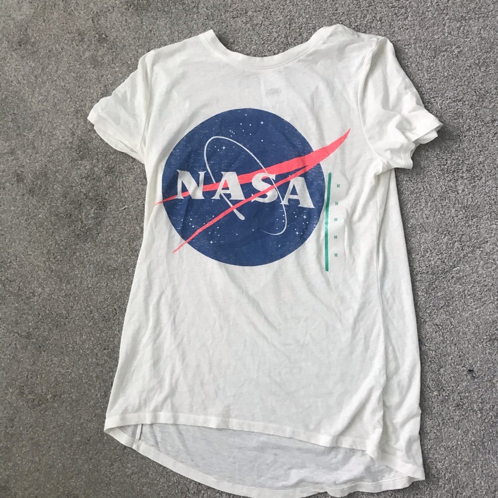 White NASA t shirt
